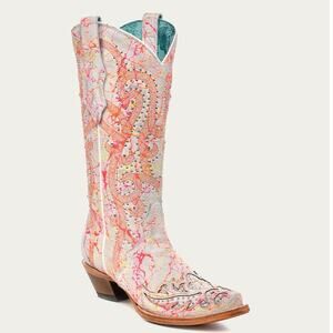 NEW Corral Neon Splatter Embroidered Crystal Western Boots 8.5 Festival Cowgirl